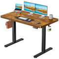 Marsail 48 x 30 Electric Standing Desk with One-Piece Desktop, Sit Stand Desk with Thickened Tabletop, Height Adjustable Stand U