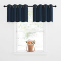 NICETOWN Blackout Window Tiers Curtains Valances - Grommet Top Short Kitchen Window Treatment Curtain Topper Tiers for Kitchen/B