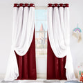 PONY DANCE Bedroom Curtains Decorative - Mix & Match Curtains for Home Decoration Window Drapes Elegant for Living Room/Bedroom,