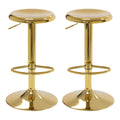 CAROLMADE Bar Stools Set of 2, Adjustable Metal Bar stools Swivel Counter Height Stool, Backless Barstools for Kitchen Island Pu