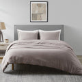 DAPU Linen Duvet Cover Set - French Linen Cotton Blend Natural Flax Soft Breathable Bedding 3 Pcs Set - 1 Duvet Cover 2 Pillowca