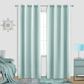 Aqua Blackout curtains for Summer Beach Room Decor,Ocean Theme 2 Panels grommet Long Room Darkening coastal Decor curtains for L