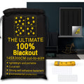 RUseeN Portable Blackout Shades (118 x 57) 100% Blackout Material Temporary Blackout Blinds / Curtains for Baby Nursery, Bedroom