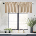 NICETOWN Blackout Kitchen Valance for Small Window, Solid Rod Pocket Thermal Insulated Window Treatments Curtain Valance for Bat