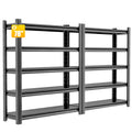 2 Sets Metal Garage Shelving Unit,78H Heavy Duty 5-Tier Adjustable Storage Rack,18D x 48W x 78H Steel Shelving,3000 lbs Industri