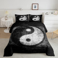 Feelyou Yin Yang Bedding Set for Girls Boys Children Boho Trippy Psychedelic Art Comforter Set Decorative Gossip Pattern Comfort
