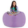 Posh Stuffable Kids Stuffed Animal Storage Bean Bag Chair Cover - Childrens Toy Organizer, X-Large 48 - Heather Lavender