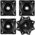 SINJEUN 4 Pack 6 Inch Heavy Duty Bar Stool Swivel Plate, Square 360 Swivel Ball Bearing Plate Replacement, Seat Swivel Base Moun