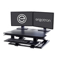 Ergotron - WorkFit-TX Standing Desk Converter, Dual Monitor Sit Stand Ergonomic Desk Riser for Tabletops - 32 Inch Width, Black
