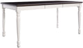Crosley Furniture Shelby Traditional Wood Dining Room Table, Kitchen Tables, Distressed White