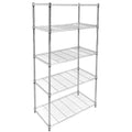 YSSOA 5-Shelf Heavy Duty Storage Shelves, 1750Lb Loading Capacity, 35.43 W x 17.72 D x 70.87 H Adjustable Shelving Unit with Whe