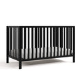 Storkcraft Morningside 5-in-1 Convertible Crib (Black) - GREENGUARD Gold Certified Baby Crib, Fits Standard Crib Mattress, Easy 