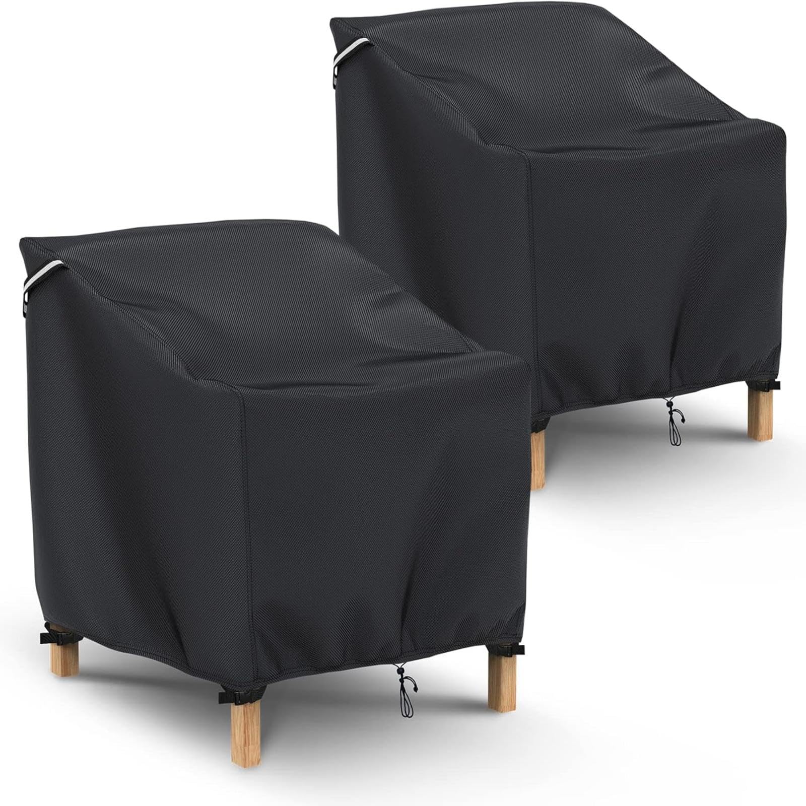 Gasadar Patio Chair Covers 2 Pack Waterproof for Outdoor Furniture, Heavy Duty 600D Patio Furniture Covers for Lounge Lawn Deep 