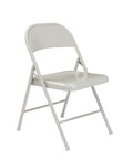 (Pack of 4) Commercialine All-Steel Folding Chair, Grey