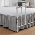 xuan dian Bed Skirt King Size Ruffled Bed Skirts with Split Corners,14 Inch Drop Dust Ruffle Bed Skirt with Platform, Light Gray