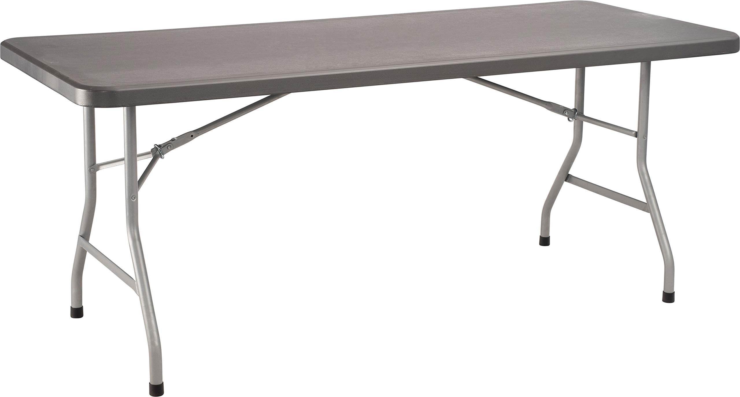 National Public Seating 30 x 72 Plastic Folding Table - Adjustable, Heavy-Duty, Portable, Indoor/Outdoor Table for Office, Campi