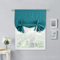 NICETOWN Balloon Shade Blackout Curtain Adjustable Thermal Insulated Tie Up Curtain Panel for Bathroom (Rod Pocket Panel, 34 inc