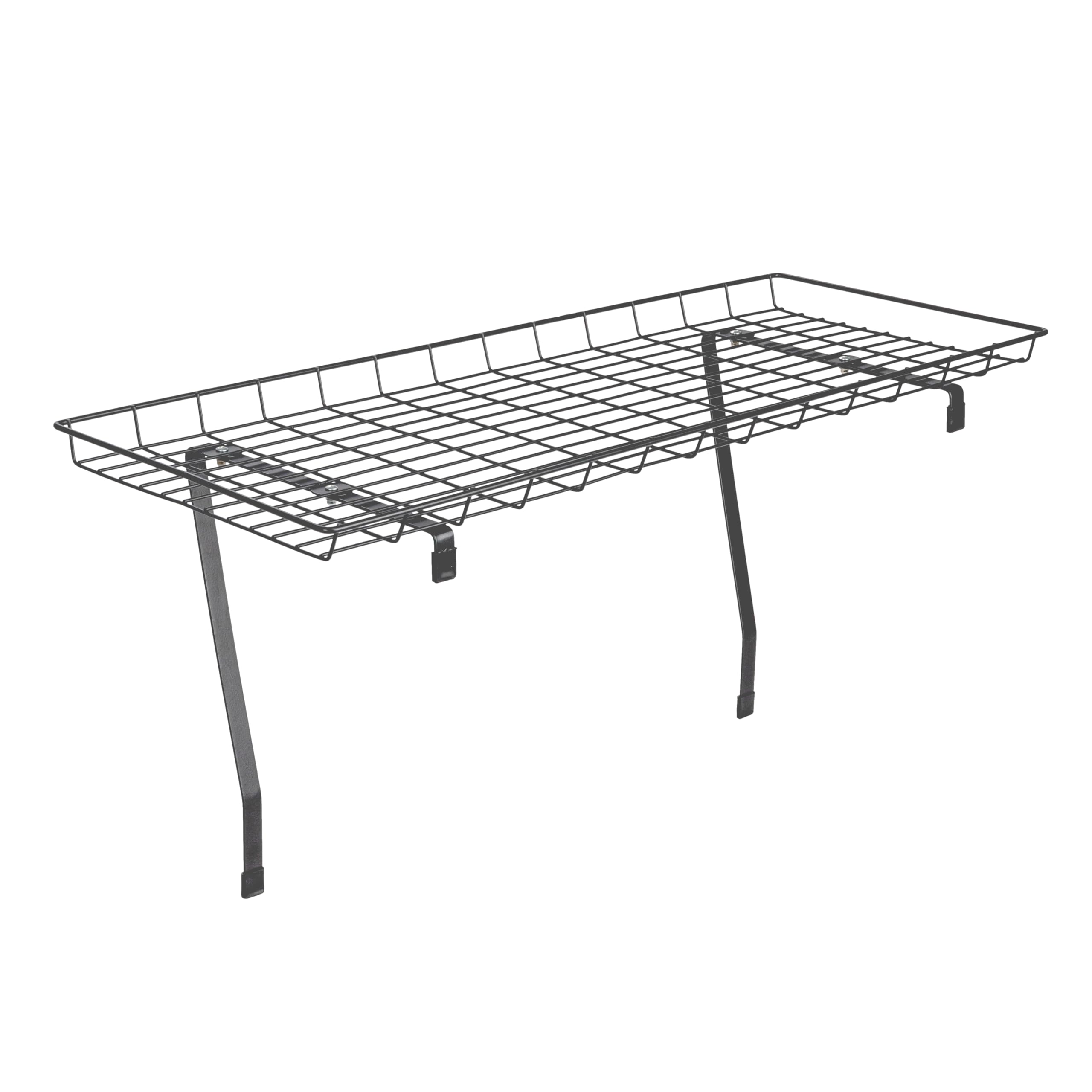 Household Essentials Rear Display Over-The-Washer Storage Shelf to Organize and Store Laundry Room Supplies, Matte Black