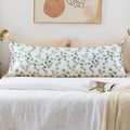 EXQ Home Satin Body Pillow Pillowcase Super Soft Silk Pillowcase, Body Pillow Cover with Envelope Closure Ink Leaf (20x54)