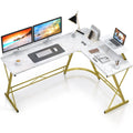 Mr IRONSTONE 63 L Shaped Gaming Desk, Corner Computer Desk, Home Office Writing Desk with Sturdy Monitor Shelf, Spacious L Shape