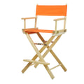 Casual Home 24 Directors Chair Natural Frame with Tangerine Canvas, Counter Height