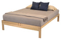 KD Frames Nomad Platform Bed - Twin XL Bed - Unfinished Wood Bed Frame - Minimalist Swedish Design - Natural Wood Bed - Easy Ass