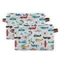 Storage Basket Cube Cartoon Airplane Helicopter Large Collapsible Toys Storage Box Bin Laundry Organizer for Closet Shelf Nurser