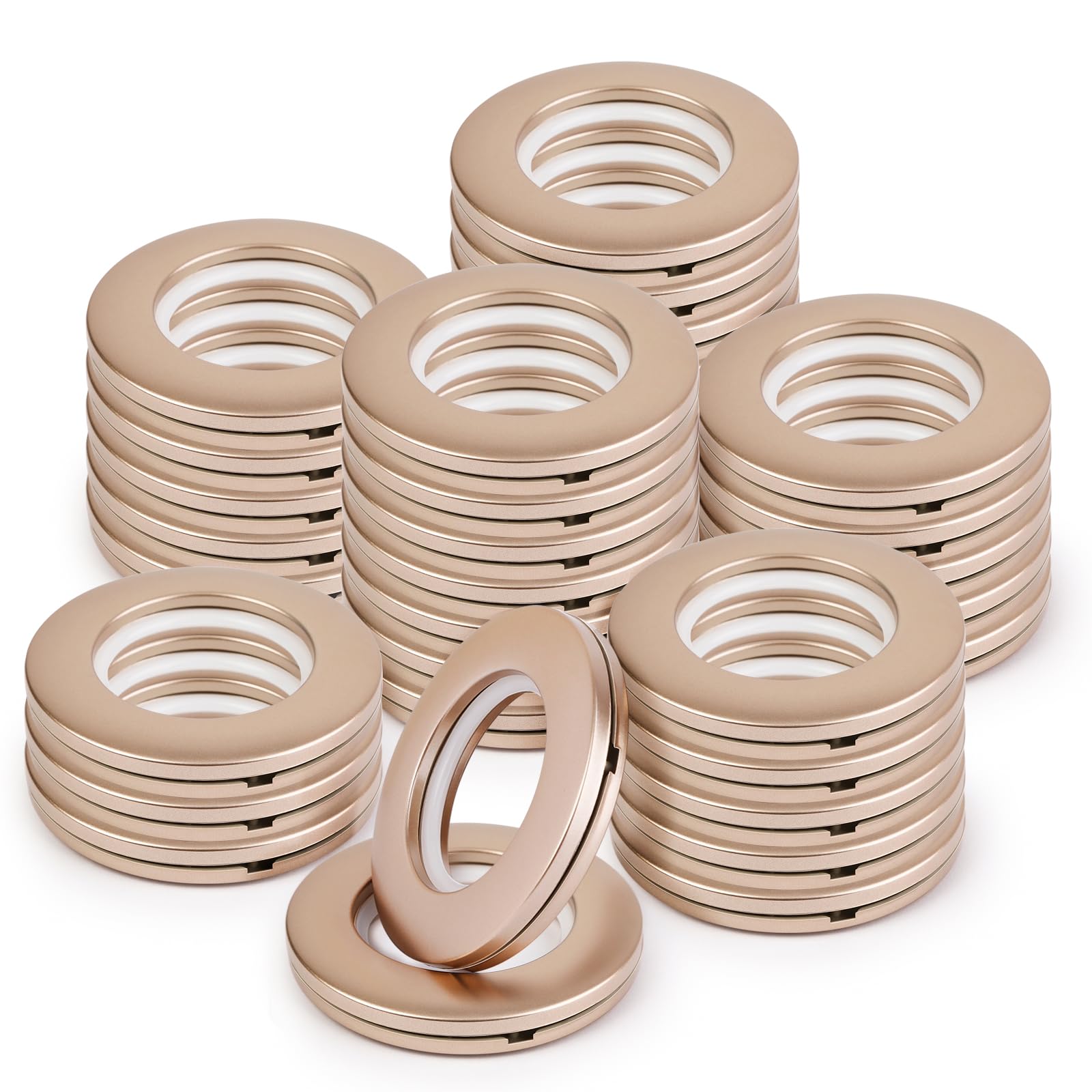 WCIC 32PCS Bronze Roman Shade Rings 40mm - Rich Espresso Finish for Traditional Homes (1-9/16), Heavy Duty Quiet Glide Grommets