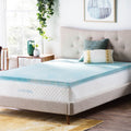 LINENSPA 2 Inch Gel Swirl Memory Foam Mattress Topper - Cooling Gel Infused - Pressure Relieving - CertiPUR Certified - Twin XL