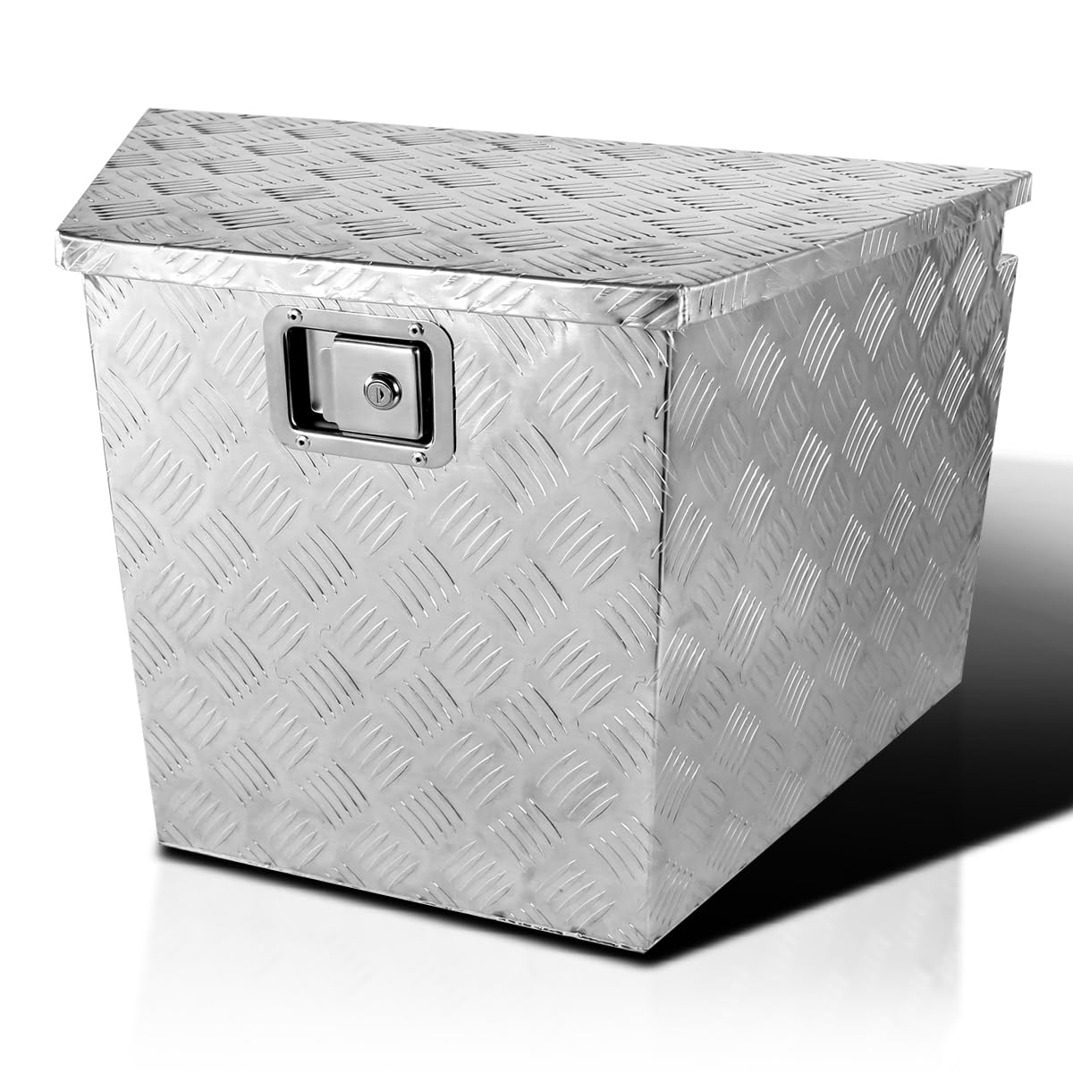 SPEC-D TUNING 29x16x18 Truck Pickup Bed Utility Chest Aluminum Tool Box Trailer Storage W/Lock Key