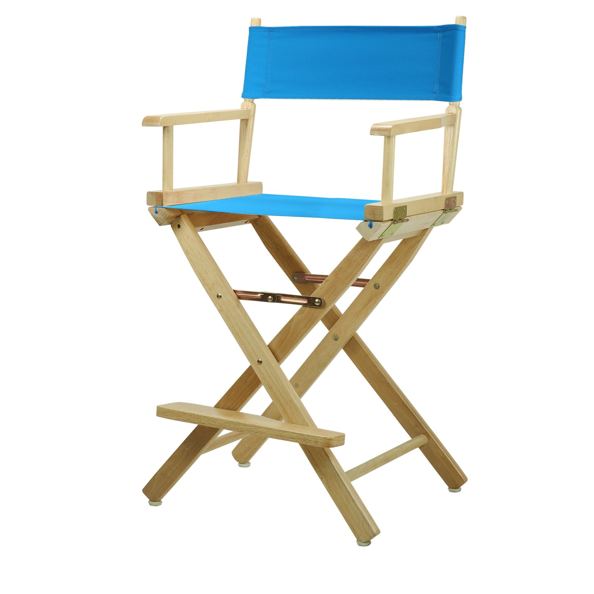Casual Home 220-00/021-27 Director Chair 24 - Counter Height Natural Frame/Turquoise Canvas