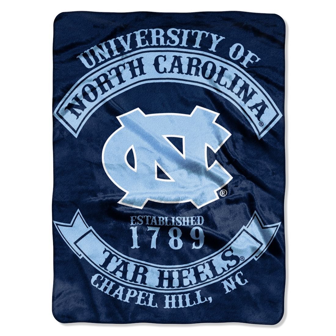 The Northwest Company NCAA North Carolina Tar Heels Raschel Throw Blanket, 60 x 80, Rebel