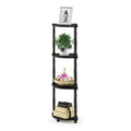 Furinno Turn-N-Tube 4-Tier Corner Display Rack Multipurpose Shelving Unit with Classic Tubes, Espresso/Black, 18114EX/BK, Espres