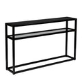 SEI Furniture Baldrick Narrow Console Table, 50.25 in x 10 in x 30.25 in, Black