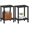 TUTOTAK End Table, Side Table, Nightstand, 2-Tier Storage Shelf, Sofa Table for Small Space, Living Room, Bed Room TB01BMK035