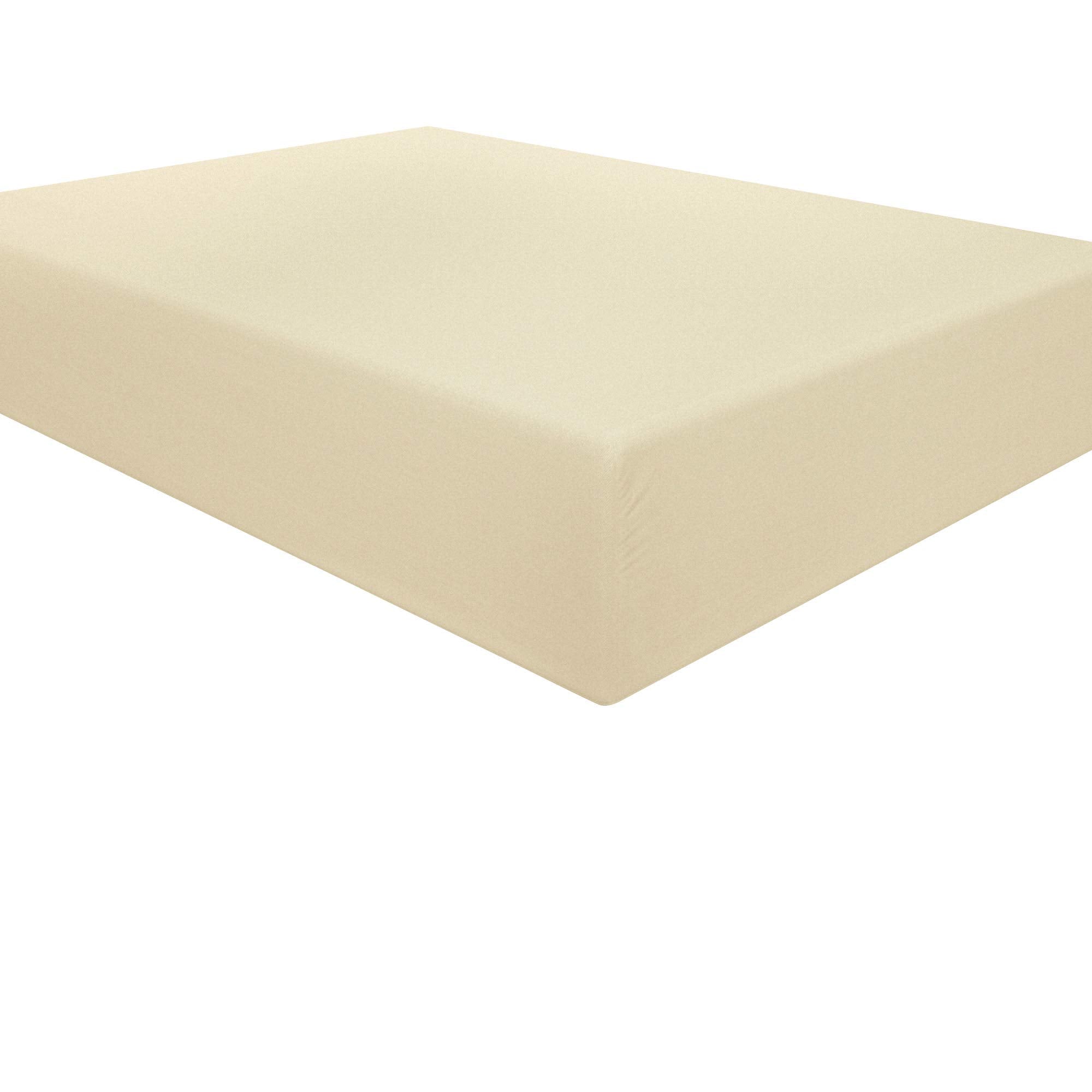 NTBAY Twin Extra-Long Fitted Sheet Only - Brushed Microfiber Deep Pocket Fitted Sheet - Soft, Wrinkle-Free, Fade-Resistant, Stai