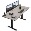 VIVO Electric Height Adjustable 71 x 36 inch Memory Stand Up Desk, Extra Deep Dark Gray Table Top, Black Frame, Standing Worksta