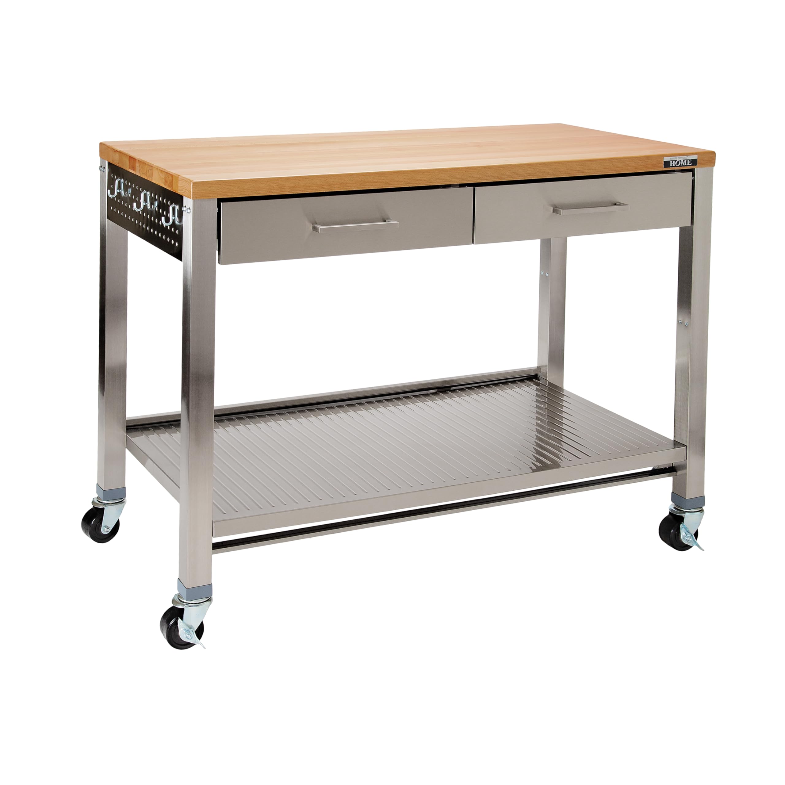 Seville Classics Commercial Work Table Island Utility Cart Prep Station for Restaurant, Kitchen, Warehouse, Garage, Hotel, Home 