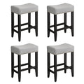 Furniliving Bar Stools Set of 4, 25.7 inch Counter Height Bar Stools, Stools for Kitchen Counter with Solid Wooden Legs, Upholst