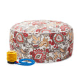 Magpie Fabrics Indoor/Outdoor Inflatable Stool Ottoman Pouf, Water Repellent Round Footrest Footstool with Foot Pump D20 xH9, Po