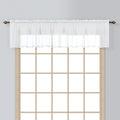 California Drapes 1PC Sheer Voile Window Treatment Valance for Kitchens, Bathrooms, Basements & More (White, 55 X 14)