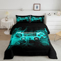 Feelyou Kids Gamer Comforter Set Queen Size Teens Gamepad Bedroom Decor for Boys Girls Video Game Controller Bedding Set Youth G