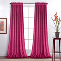 Roslynwood Purple Velvet curtains for Living Room - Velvet curtain Panels Privacy Rod Pocket Window Drapes for Bedroom,W52 by L8