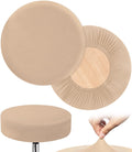 HFATMOS Bar Stool Covers Round, 2 Pcs Stool Slipcovers High Elastic, Circle Chair Covers, Soft & Easy to Clean Chair Seat Cushio