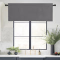 NICETOWN Grey Valances for Windows - Thermal Insulated Room Darkening Kitchen Curtain Rod Pocket Bathroom Valances for Living Ro