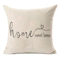 MFGNEH Home Sweet Home Quotes Farmhouse Pillow Covers 18x18 Inch,Farmhouse Decorative Lumbar Throw Pillow Case Cushion Cover,Hou