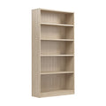 Bush Furniture Universal Tall 5 Shelf Bookcase in Natural Elm, Vertical Storage and Display Bookshelf for Home Office or Living 