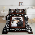 Feelyou Duck Hunting Comforter Hunting and Fishing Bedding Set for Kids Boys Girls Dog Hunter Comforter Set Wild Animal Inner Fi