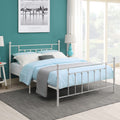 VECELO Full Size Platform Bed Frame with Headboard and Footboard, Heavy Duty Steel Slat Support/No Box Spring Needed Mattress Fo