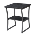 Convenience Concepts X-Calibur End Table, Black Woodgrain / Gray Frame